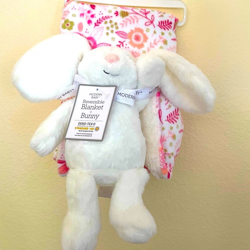 3/$30 Baby Reversible Blanket with stuffed